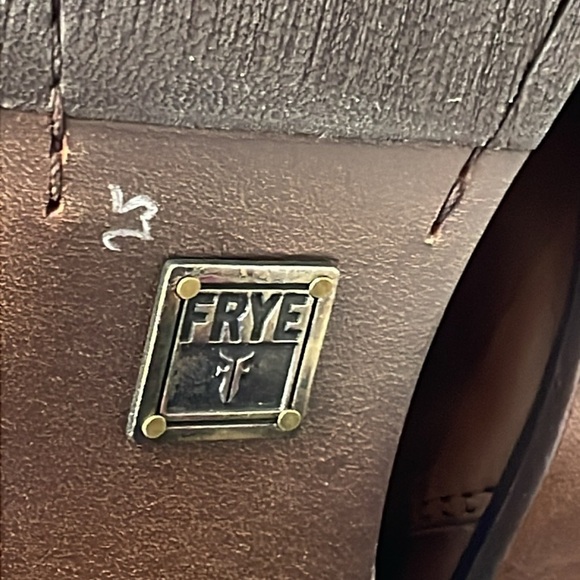 Frye Kendall Distressed Over The Knee Riding Boots Brown Leather Heeled Sz 5.5 - Picture 11 of 16